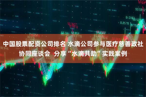 中国股票配资公司排名 水滴公司参与医疗慈善政社协同座谈会  分享“水滴共助”实践案例